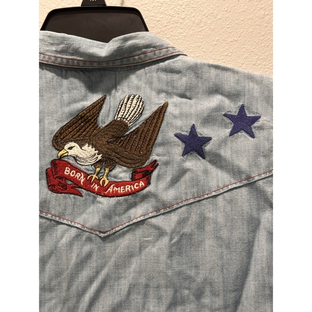 ARIAT Women's Liberty Embroidered Top, Medium Denim Blue, Size X Large - Picture 5 of 12